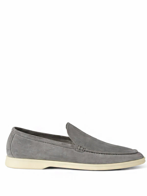 Loro Piana Summer Walk Loafer Suede Gull Gray