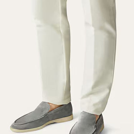Loro Piana Summer Walk Loafer Suede Gull Gray