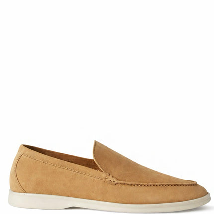 Loro Piana Summer Walk Loafer Suede Light Wood Smoke