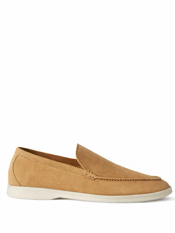 Loro Piana Summer Walk Loafer Suede Light Wood Smoke