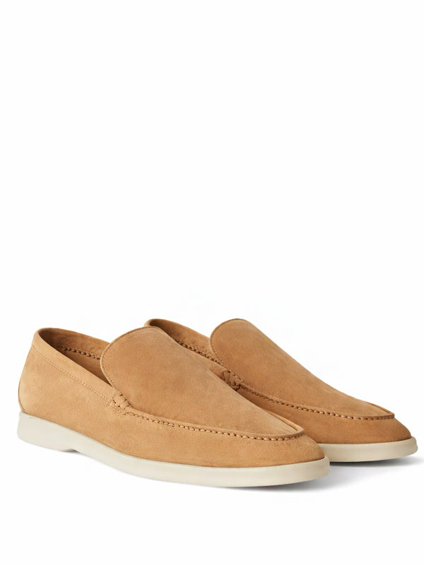 Loro Piana Summer Walk Loafer Suede Light Wood Smoke