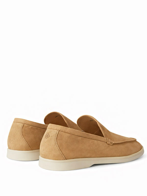Loro Piana Summer Walk Loafer Suede Light Wood Smoke