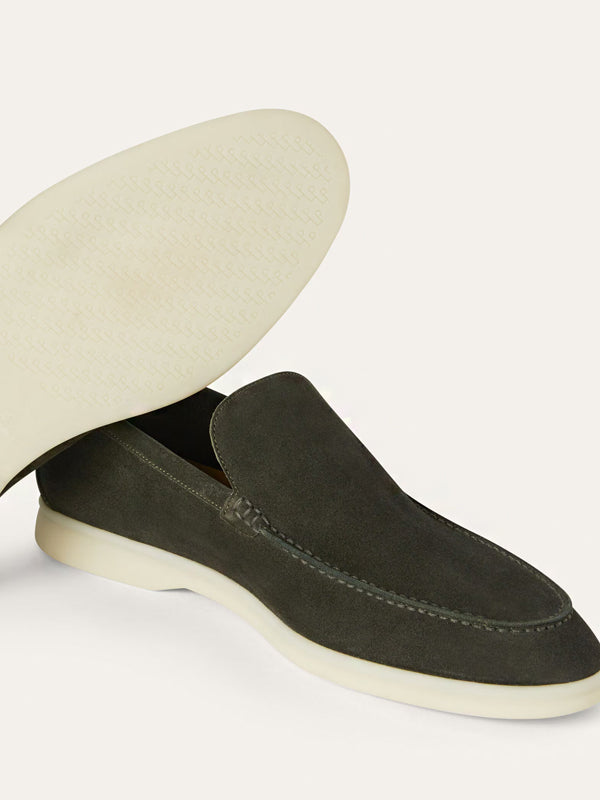 Loro Piana Summer Walk Loafer Suede Mimetico