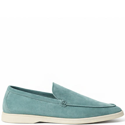 Loro Piana Summer Walk Loafer Suede Pine Cloud