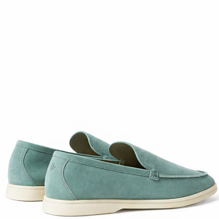 Loro Piana Summer Walk Loafer Suede Pine Cloud