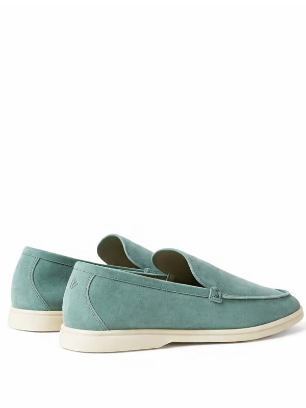 Loro Piana Summer Walk Loafer Suede Pine Cloud