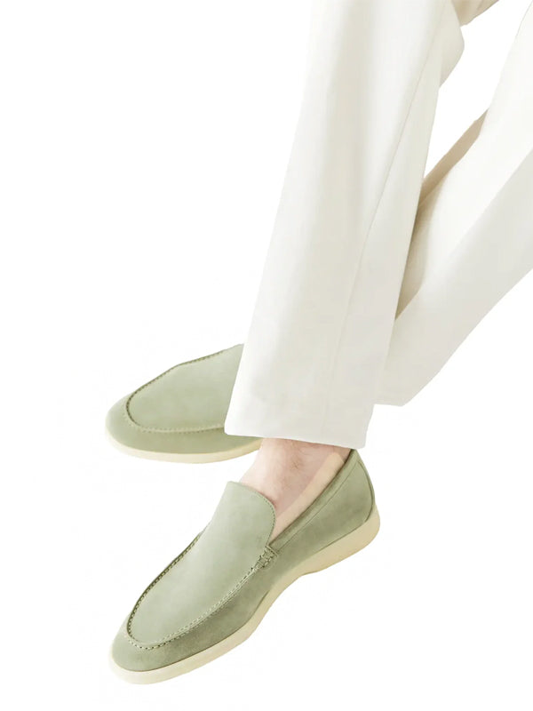 Loro Piana Summer Walk Loafer Suede Shamrock