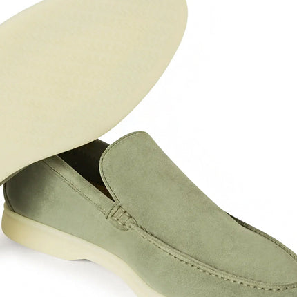 Loro Piana Summer Walk Loafer Suede Shamrock