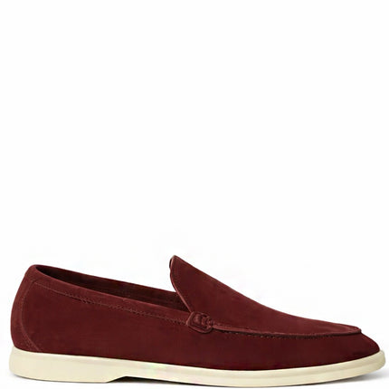 Loro Piana Summer Walk Loafer Suede Very Dark Maroon