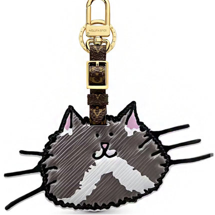 Louis Vuitton Bag Charm and Key Holder Catogram Dark Grey
