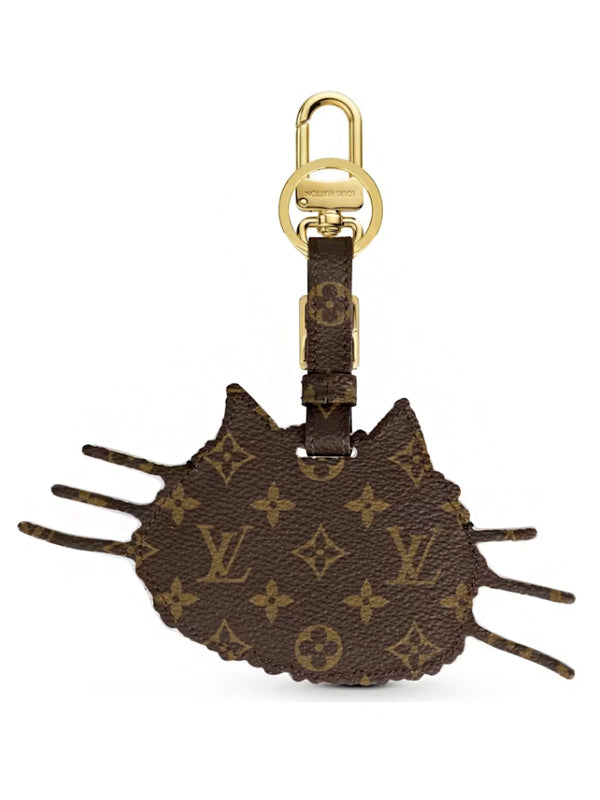 Louis Vuitton Bag Charm and Key Holder Catogram Dark Grey