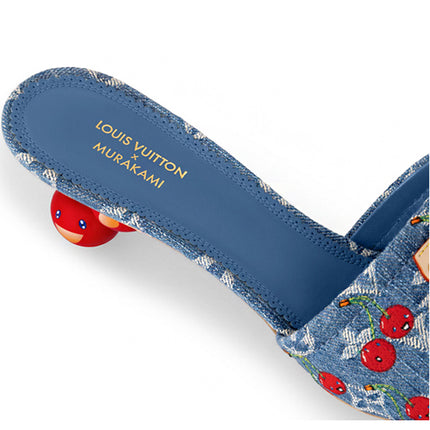 Louis Vuitton Cherry Lily Mule x Takashi Murakami Denim