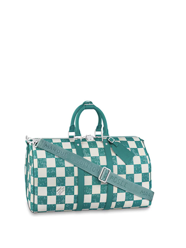 Louis Vuitton Keepall Bandouliere 45 Teal Blue