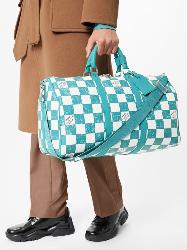 Louis Vuitton Keepall Bandouliere 45 Teal Blue