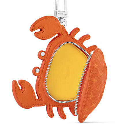 Louis Vuitton LV Crab Bag Charm Orange