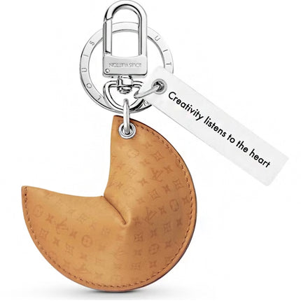 Louis Vuitton LV Fortune Cookie Bag Charm & Key Holder Brown