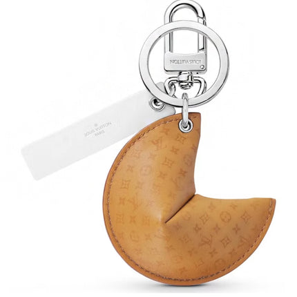 Louis Vuitton LV Fortune Cookie Bag Charm & Key Holder Brown