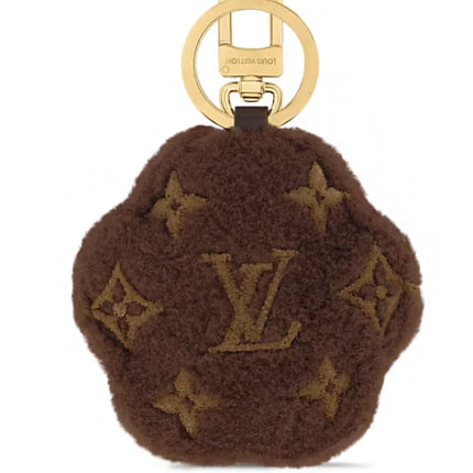 Louis Vuitton LV Paw Key Holder and Bag Charm Brown