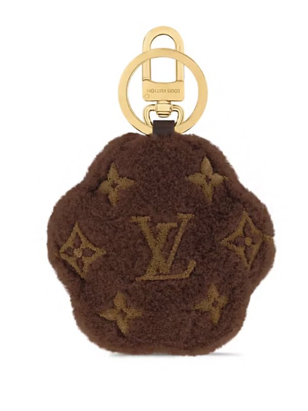 Louis Vuitton LV Paw Key Holder and Bag Charm Brown
