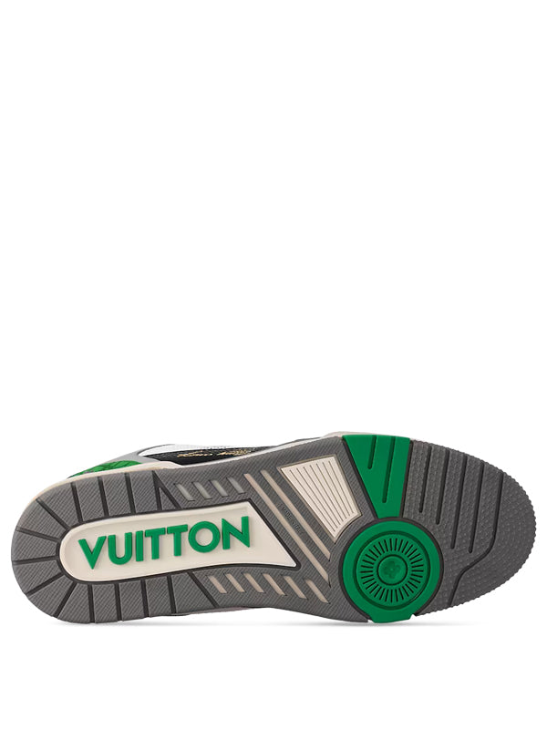 Louis Vuitton LV Trainer Monogram strap Black White Green
