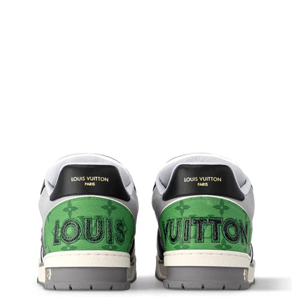 Louis Vuitton LV Trainer Monogram strap Black White Green