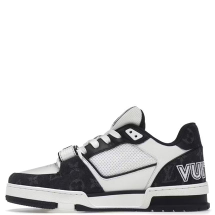 Louis Vuitton LV Trainer Velcro Strap Monogram Denim Black White