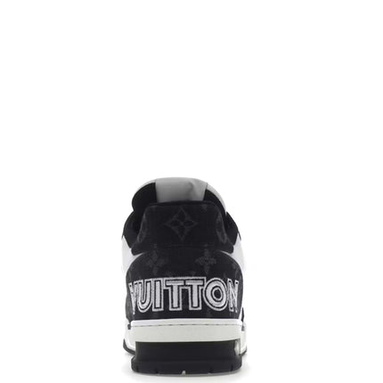 Louis Vuitton LV Trainer Velcro Strap Monogram Denim Black White