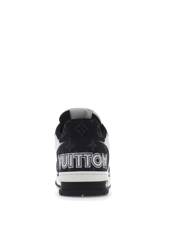 Louis Vuitton LV Trainer Velcro Strap Monogram Denim Black White