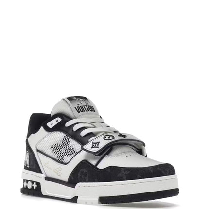 Louis Vuitton LV Trainer Velcro Strap Monogram Denim Black White
