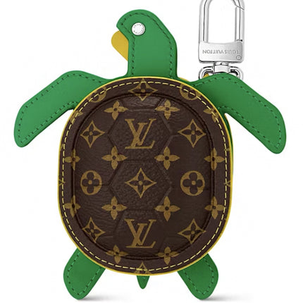 Louis Vuitton LV Turtle Pouch Bag Charm Brown