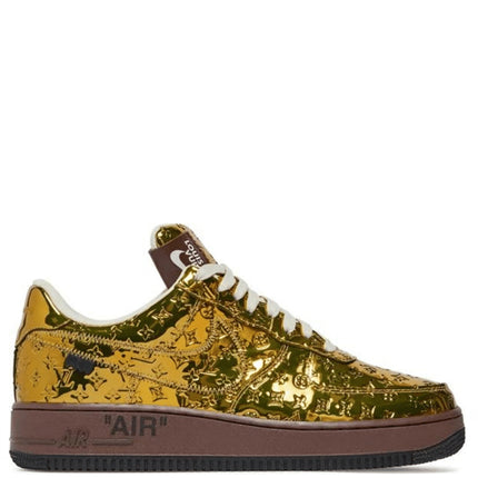 Louis Vuitton Nike Air Force 1 Low By Virgil Abloh Metallic Gold