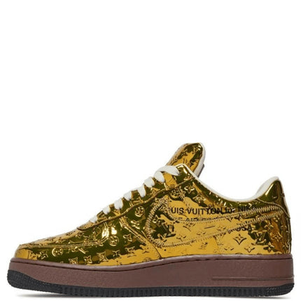 Louis Vuitton Nike Air Force 1 Low By Virgil Abloh Metallic Gold
