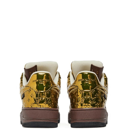 Louis Vuitton Nike Air Force 1 Low By Virgil Abloh Metallic Gold