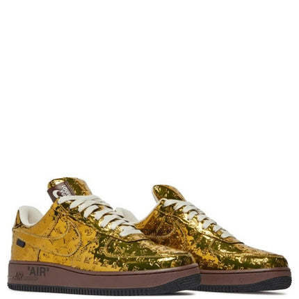 Louis Vuitton Nike Air Force 1 Low By Virgil Abloh Metallic Gold