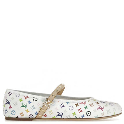 Louis Vuitton Romy Flat Ballerina Takashi Murakami White