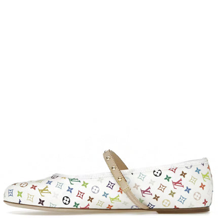 Louis Vuitton Romy Flat Ballerina Takashi Murakami White