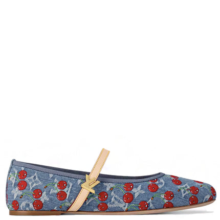 Louis Vuitton Romy Flat Ballerina x Takashi Murakami Denim