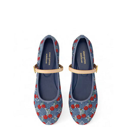 Louis Vuitton Romy Flat Ballerina x Takashi Murakami Denim