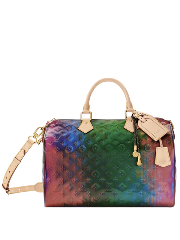 Louis Vuitton Speedy 40 Bandouliere Monogram Vinyl Multicolor