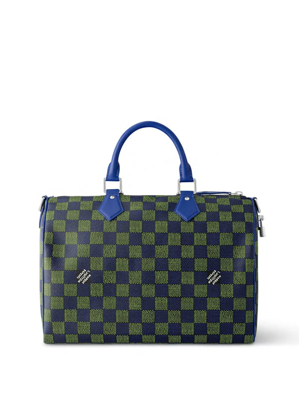 Louis Vuitton Speedy Bandouliere 40 Damier Heritage Blue Green