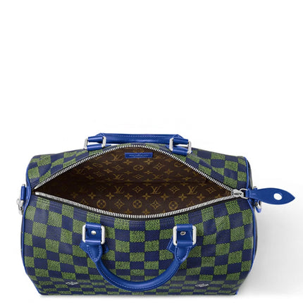 Louis Vuitton Speedy Bandouliere 40 Damier Heritage Blue Green