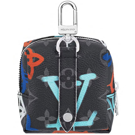 Louis Vuitton Squared Pouch Key Holder And Bag Charm LV Graffiti Multicolor
