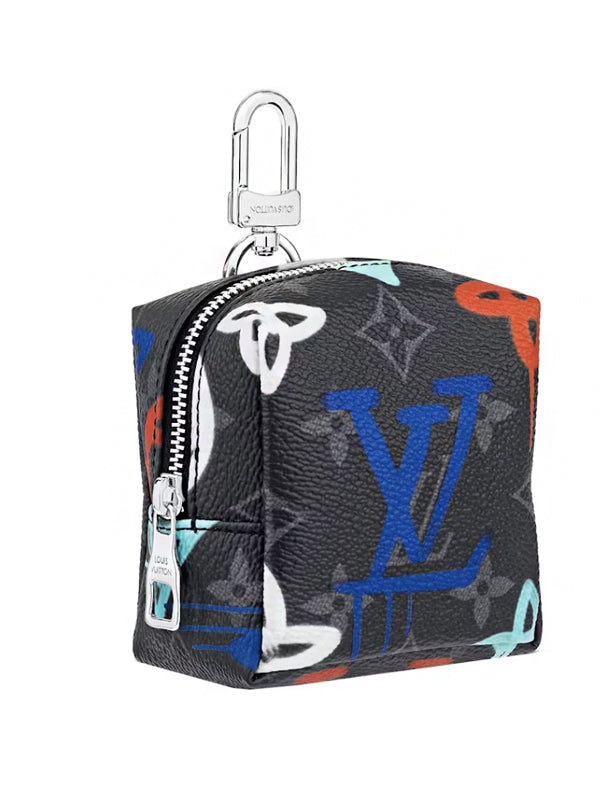 Louis Vuitton Squared Pouch Key Holder And Bag Charm LV Graffiti Multicolor