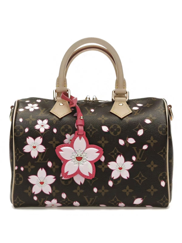 Louis Vuitton x Takashi Murakami Cherry Blossom Speedy Bandouliere 25 Sakura Brown