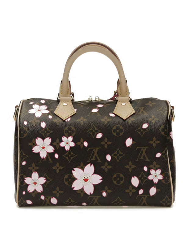 Louis Vuitton x Takashi Murakami Cherry Blossom Speedy Bandouliere 25 Sakura Brown