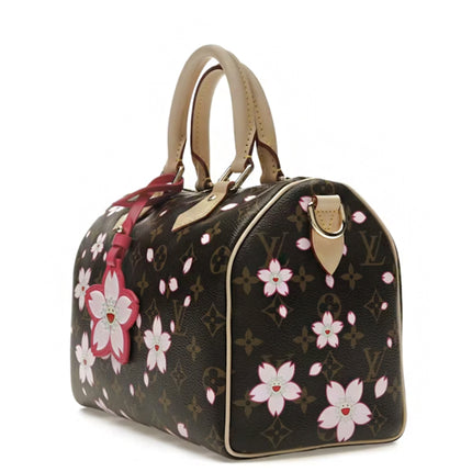 Louis Vuitton x Takashi Murakami Cherry Blossom Speedy Bandouliere 25 Sakura Brown