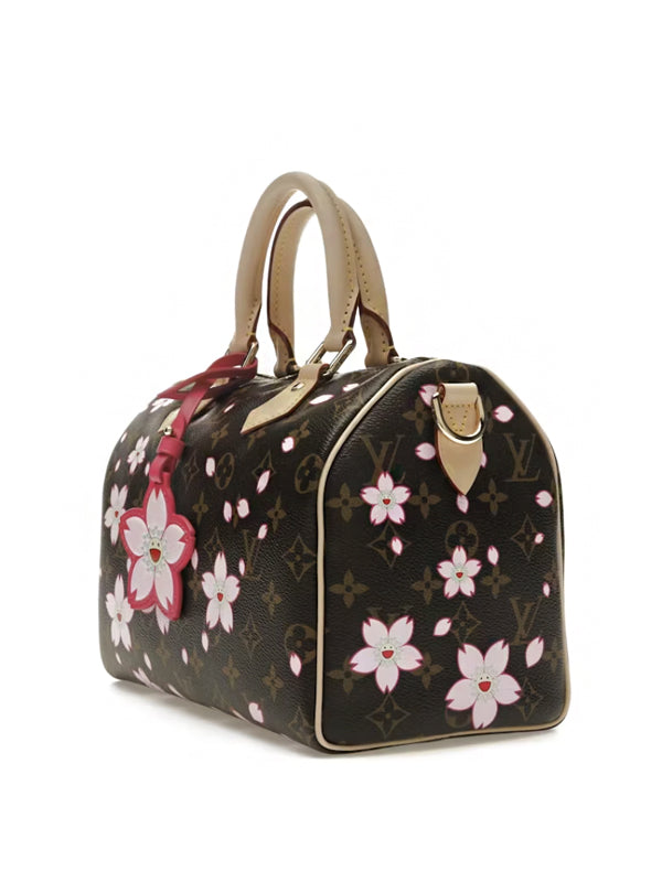 Louis Vuitton x Takashi Murakami Cherry Blossom Speedy Bandouliere 25 Sakura Brown