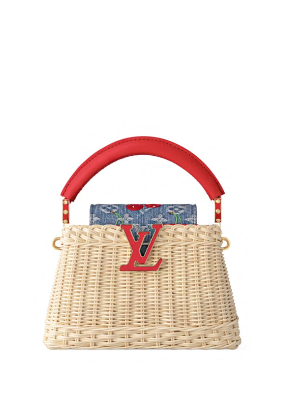 Louis Vuitton x Takashi Murakami Cherry Capucines Mini Rattan