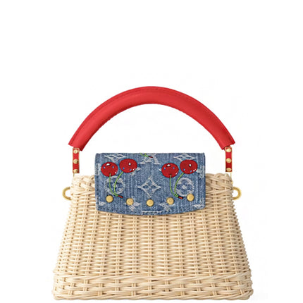 Louis Vuitton x Takashi Murakami Cherry Capucines Mini Rattan