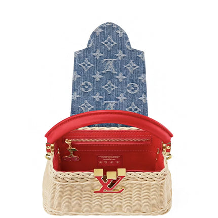 Louis Vuitton x Takashi Murakami Cherry Capucines Mini Rattan
